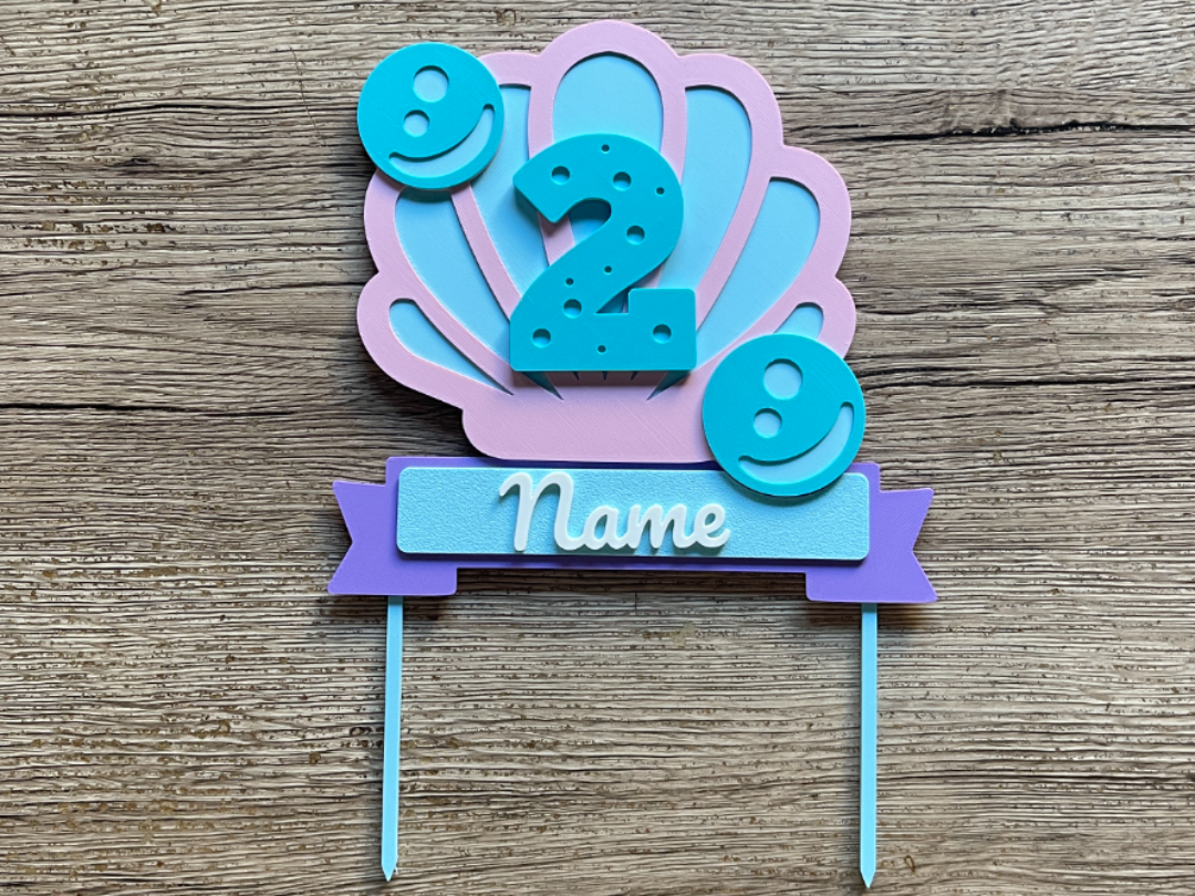 Cake topper Seashell