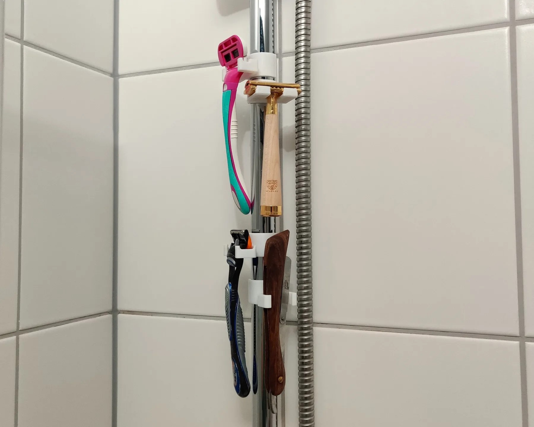 Razor Holder for Shower Rail