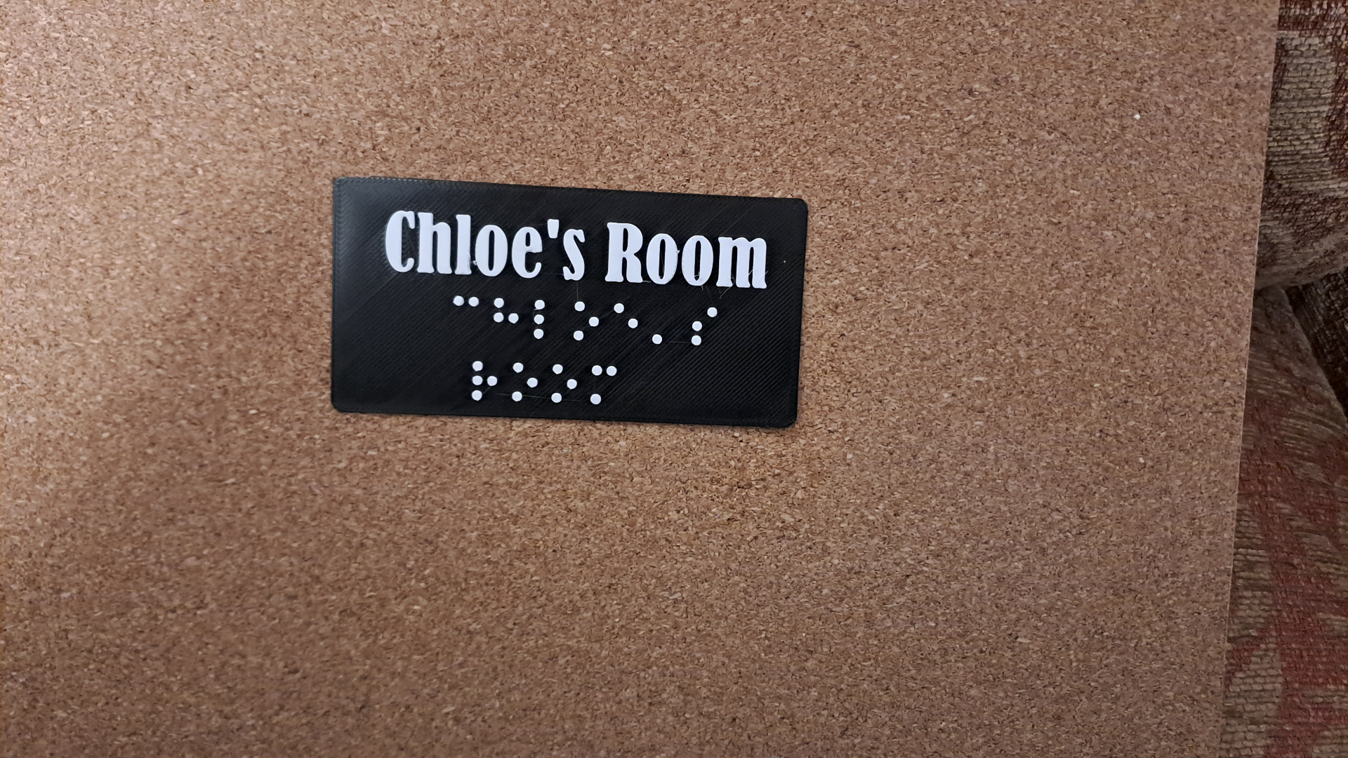 Braille Name - Chloe's Room