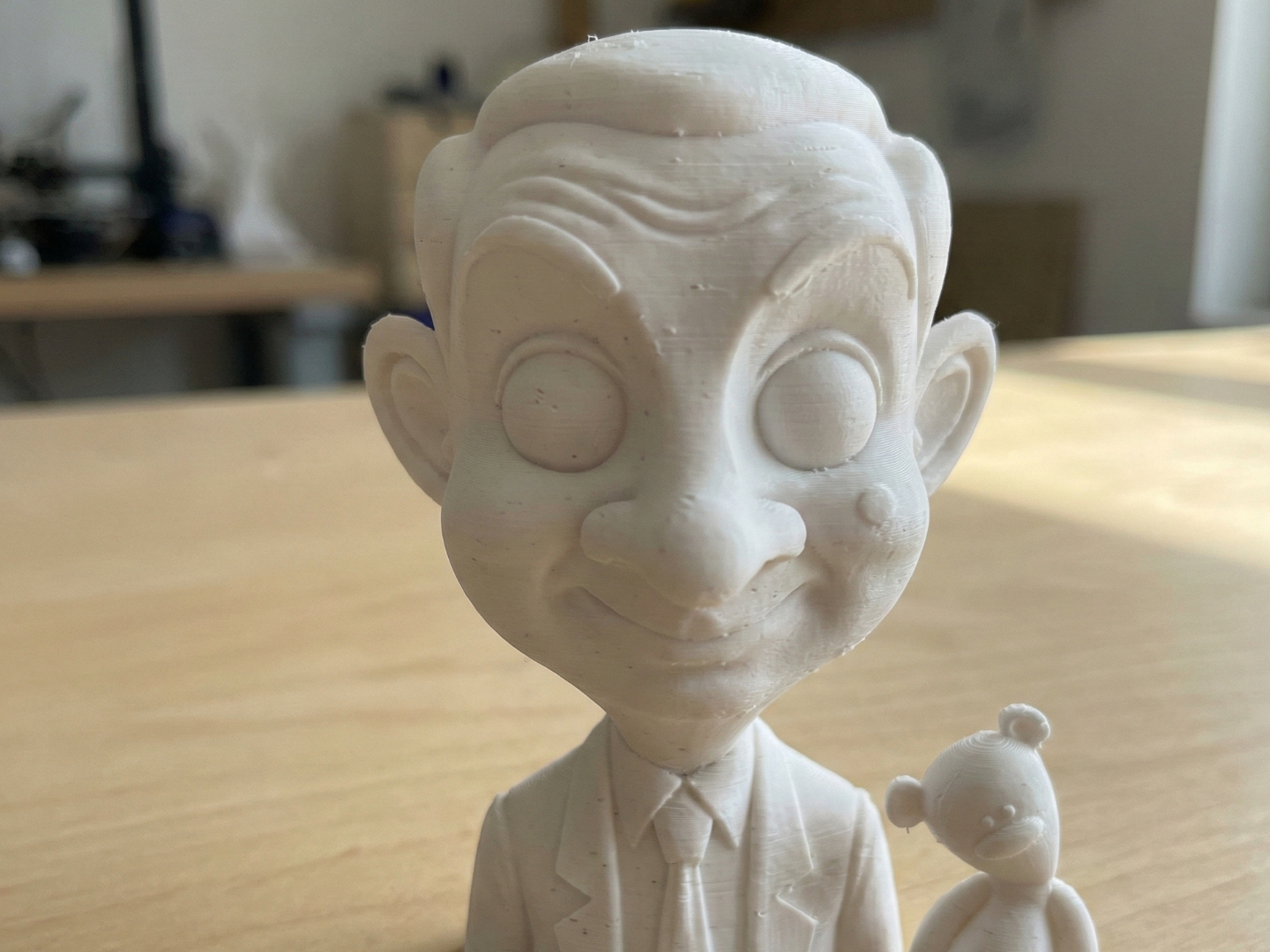 Mr. Bean and Teddy Bear Bust 3D Print Model 146