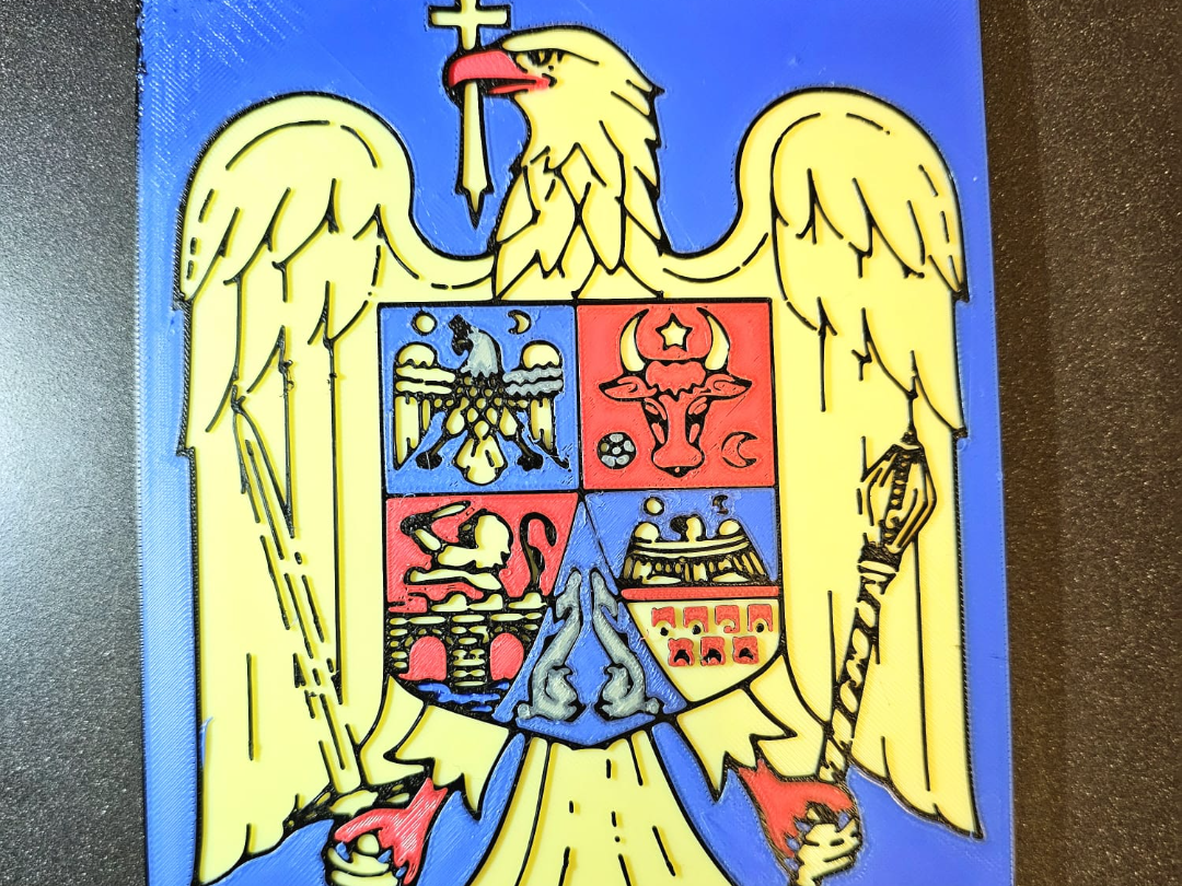 Romania Coat of Arms 3D Model Wall Decor Logo