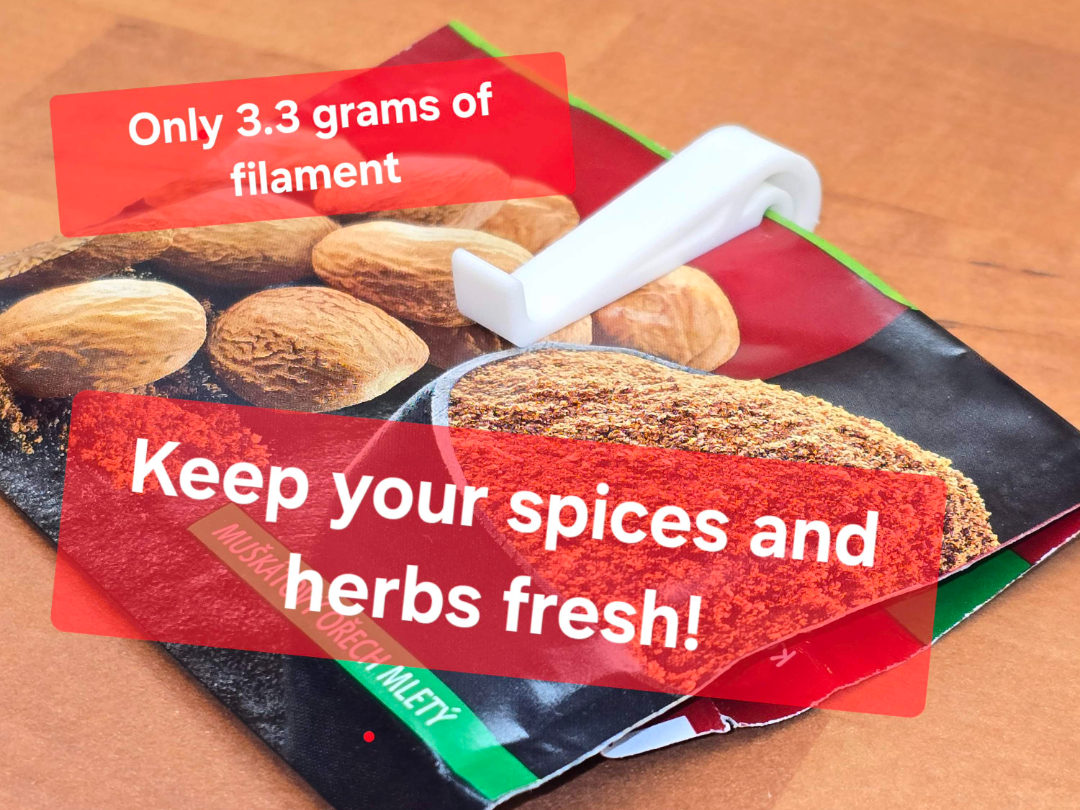 Spice-Lock:  Clip for Fresh Herbs and Seasonings