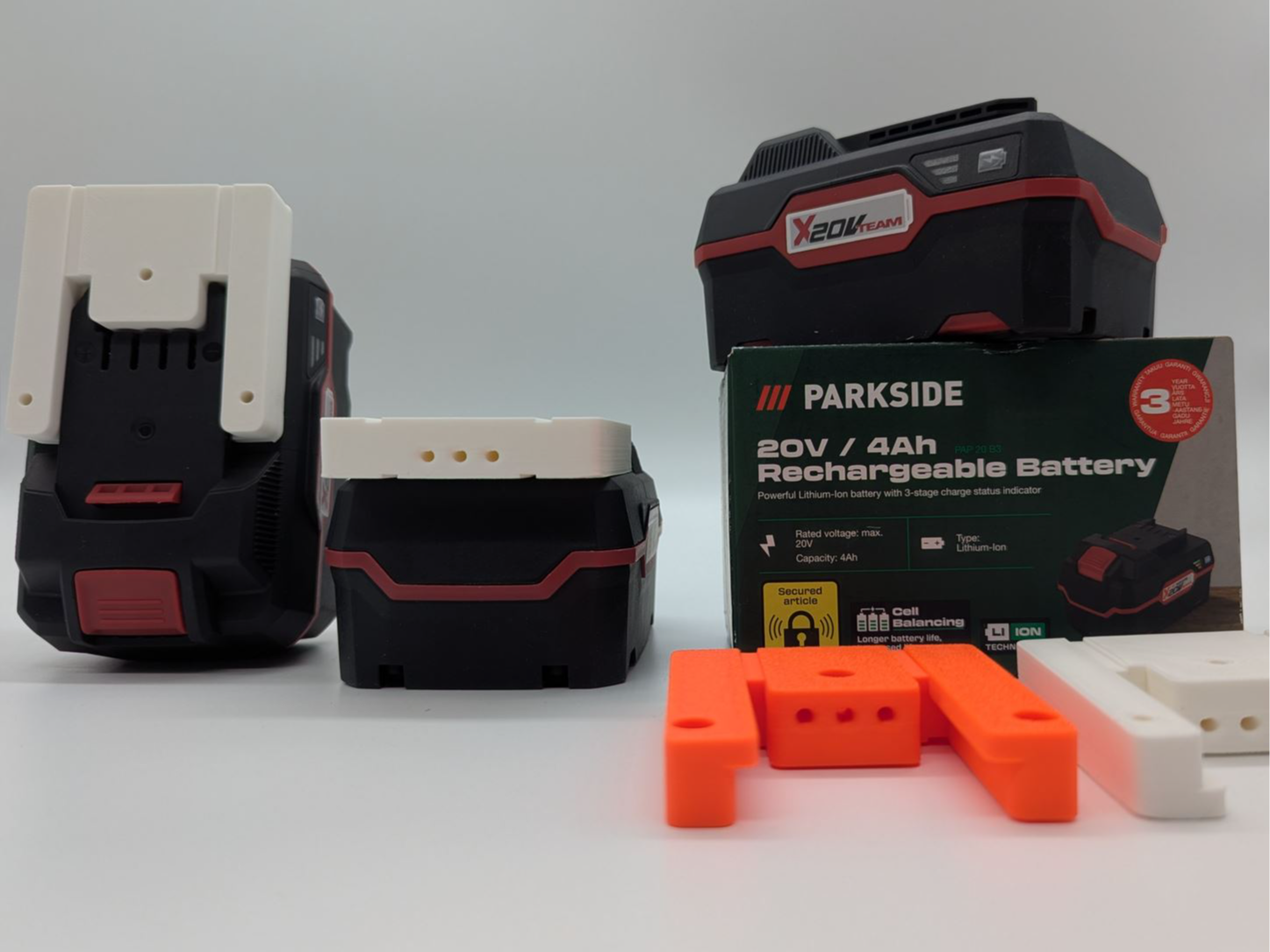 Parkside X20V Battery Holder – Wall Mount Bracket