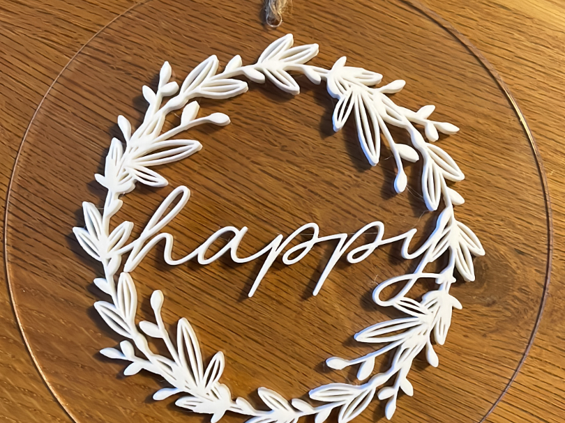 Blätterring Happy