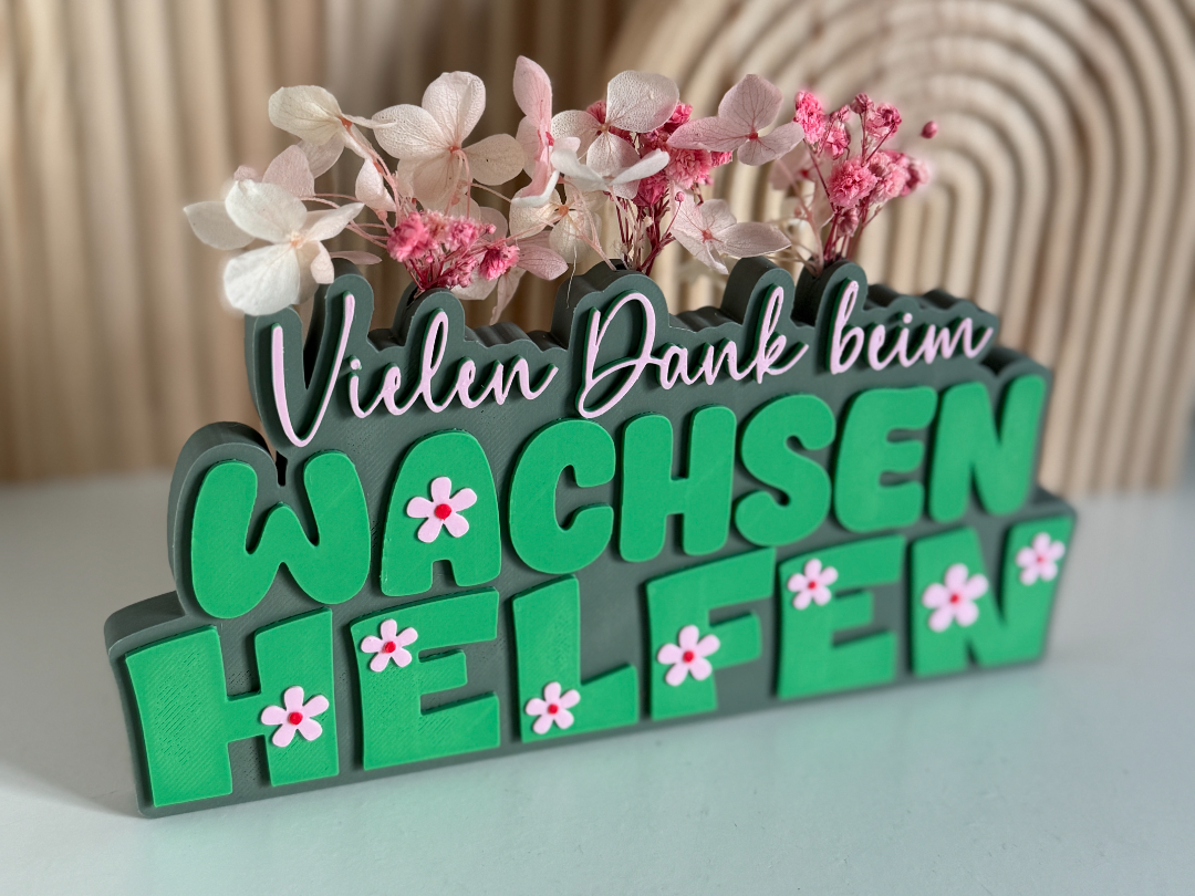 Vielen Dank beim Wachsen helfen