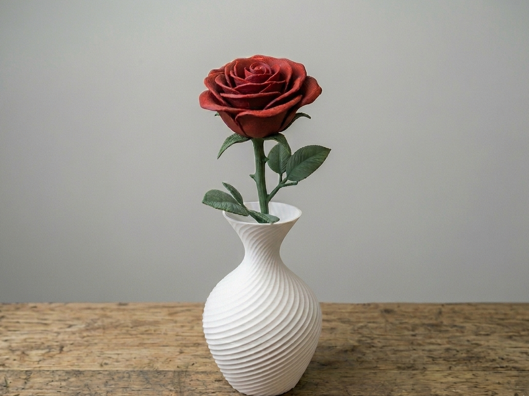 Evermore Rose with Modern Vase