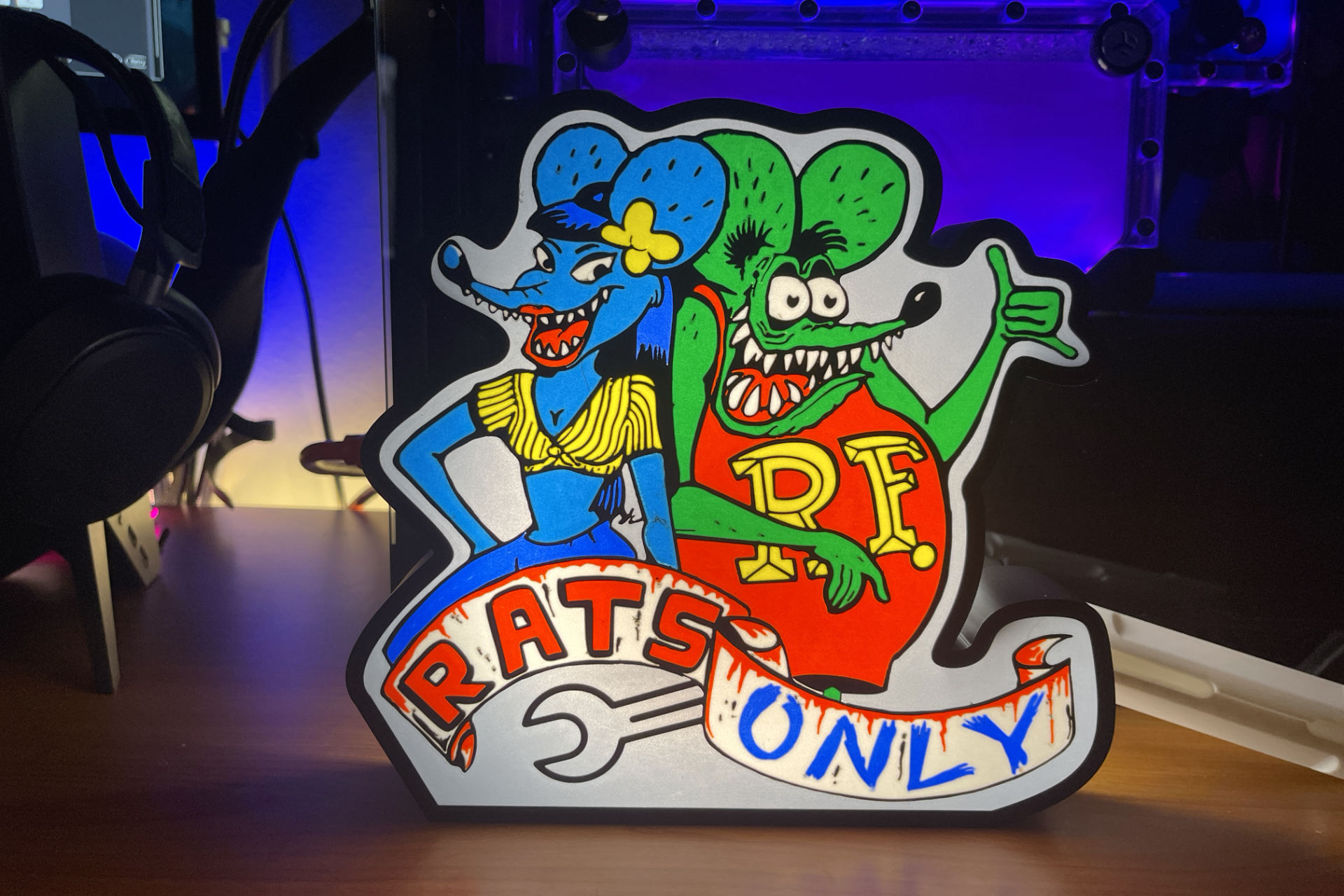 Rat Fink with Trixie light box