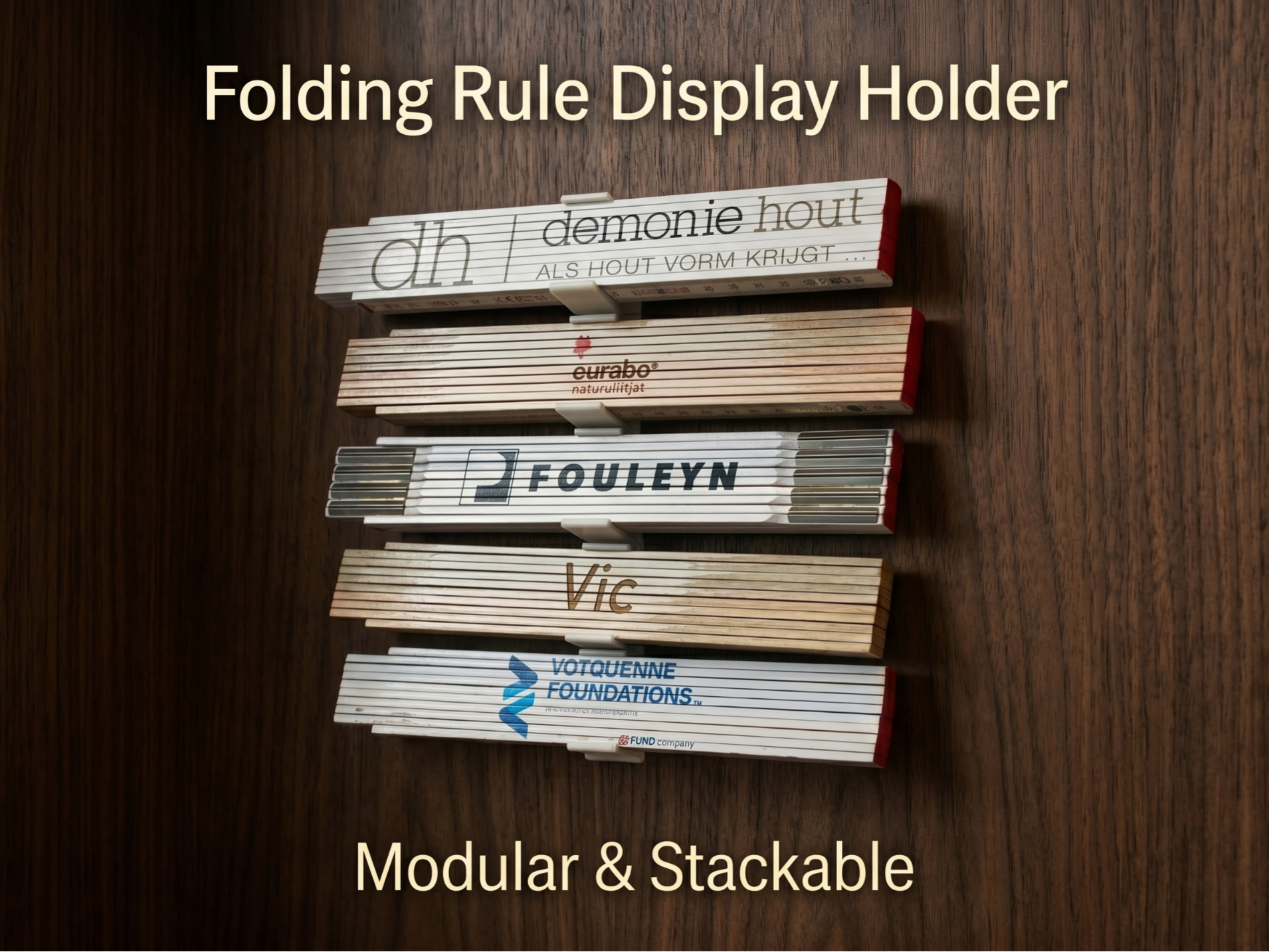 Folding Rule Holder (Modular & Stackable)