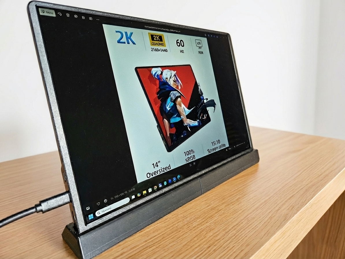 Portable lcd stand ZSUS 14 inch 2K 2160x1440 60Hz