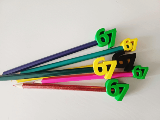 Six-Seven 67 pencil topper | Crayons | Viral