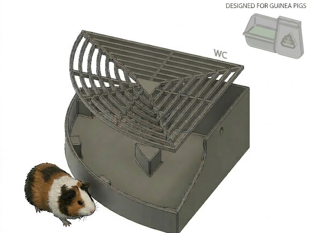 Toilet for guinea pig