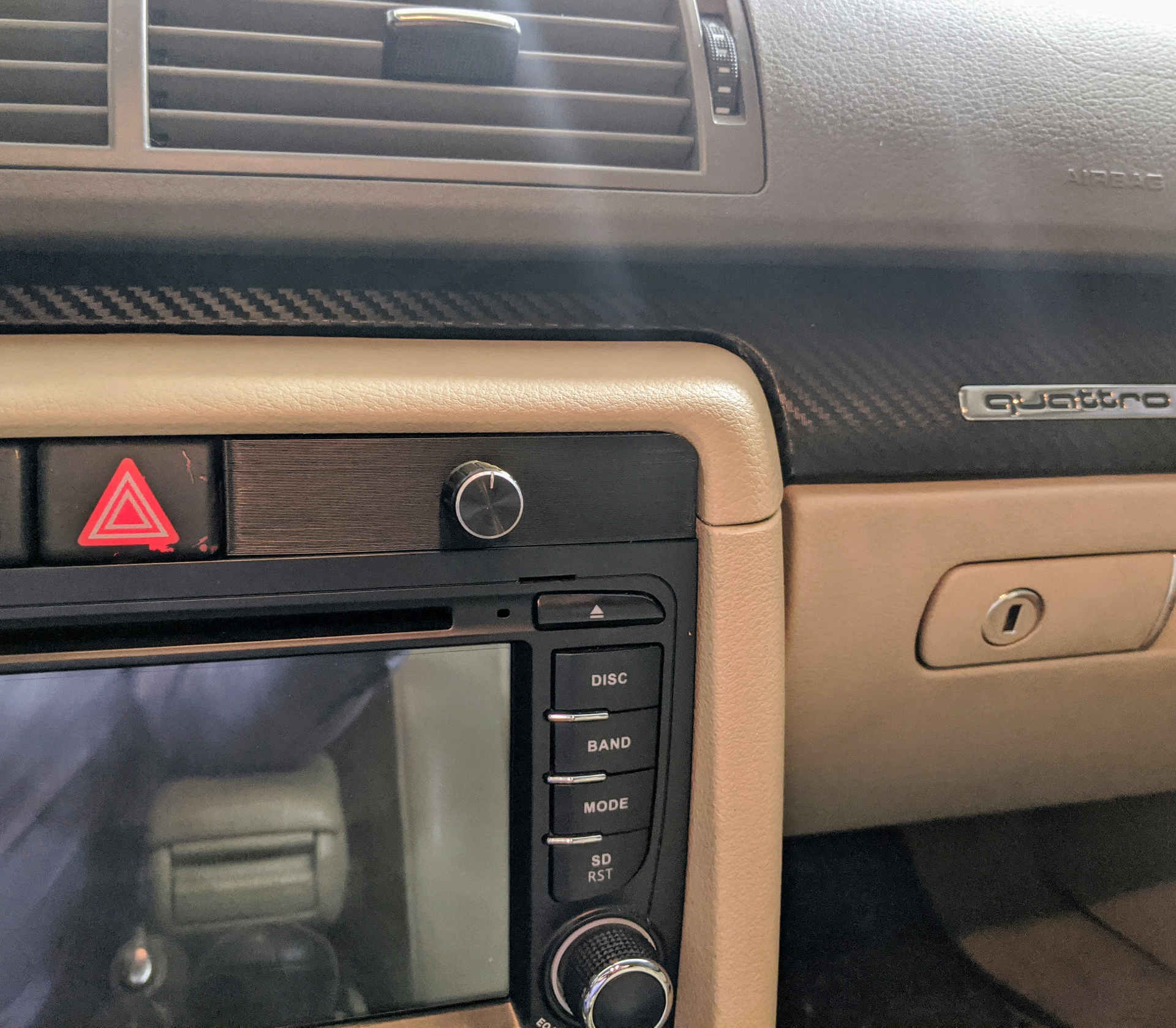 Audi B6 A4 dash filler panel (replaces cupholder)