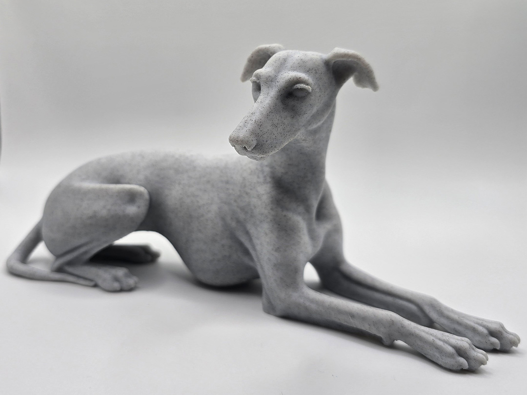 Laying Whippet Statue