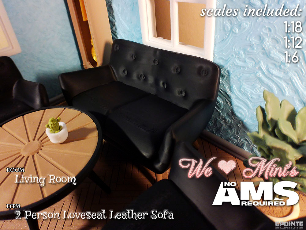 WLM - Two Seater Loveseat Leather Sofa
