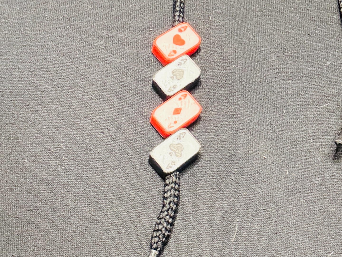 Player Cards Drawstring Bead/Charm, Only Aces