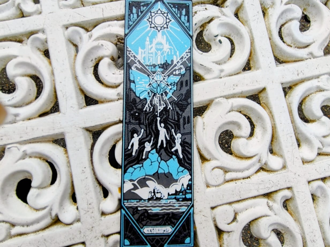 Marcapáginas basado en "Elantris". Cosmere.