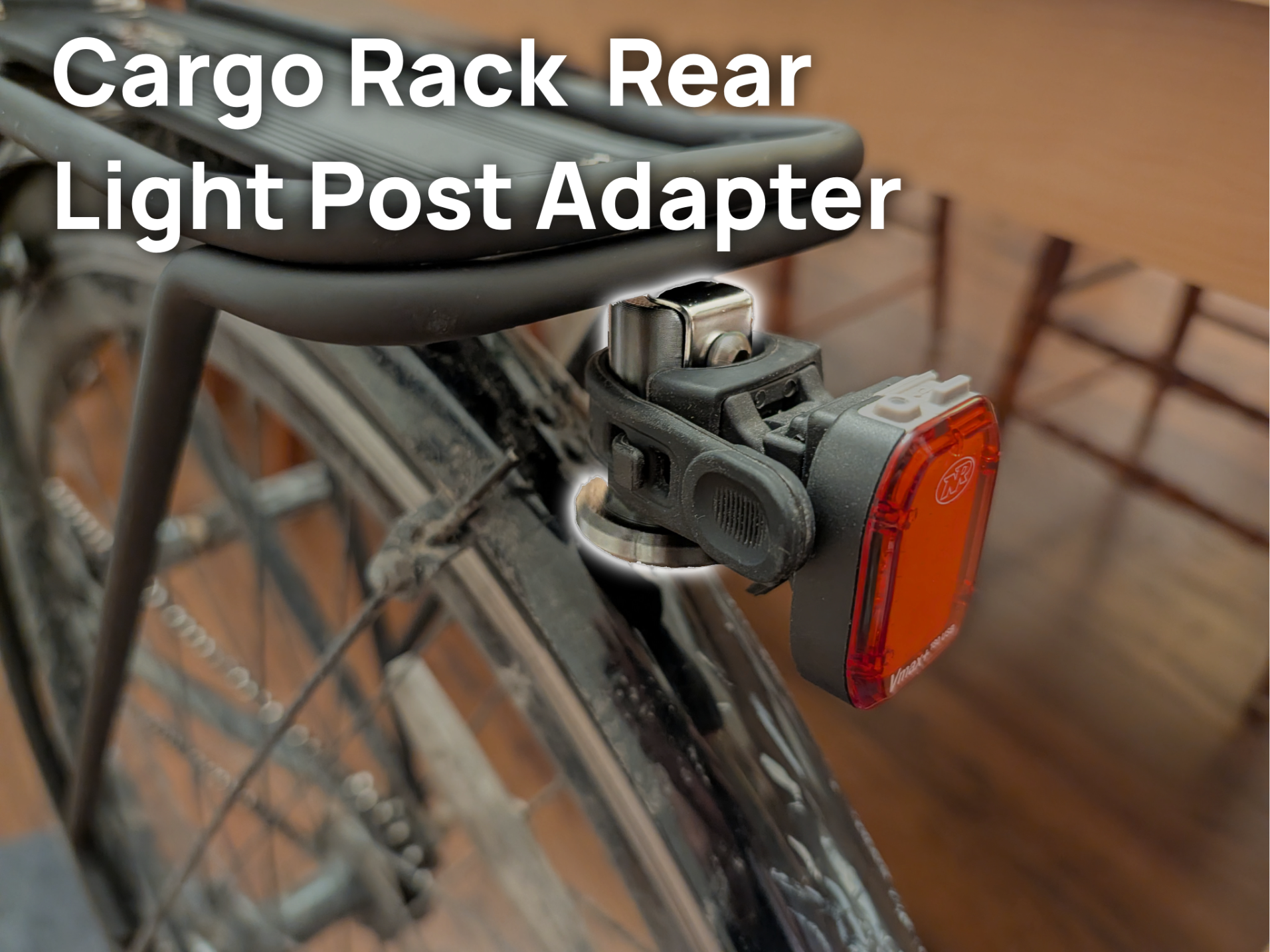 Bike Cargo Rack Rear Light Post Adapter