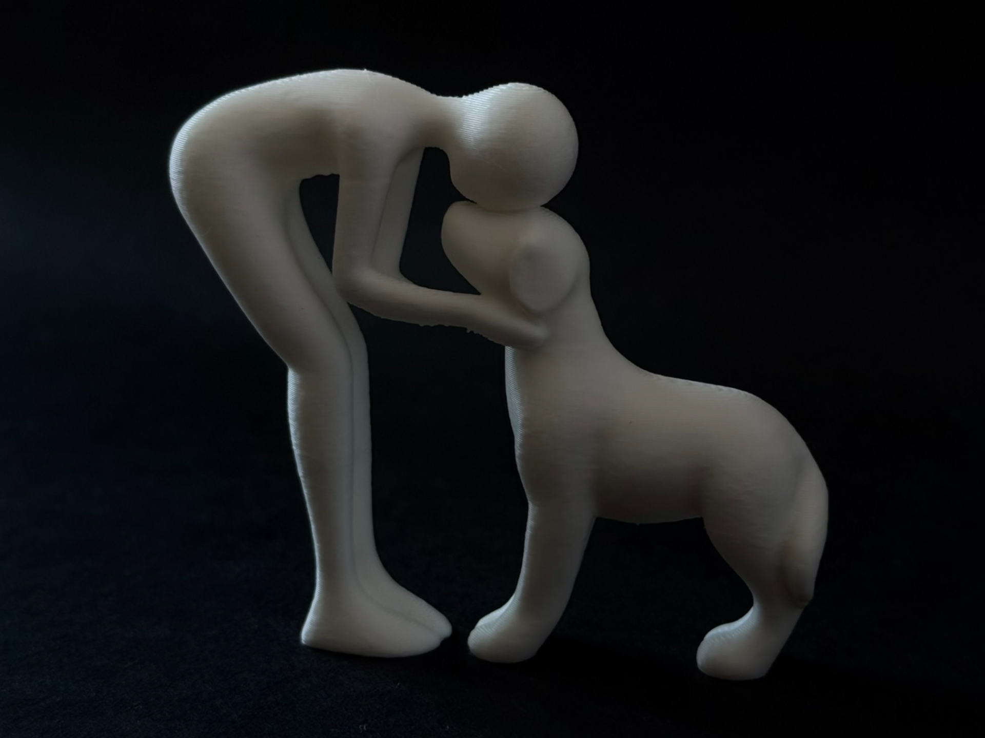 Dog with Human Sculpture