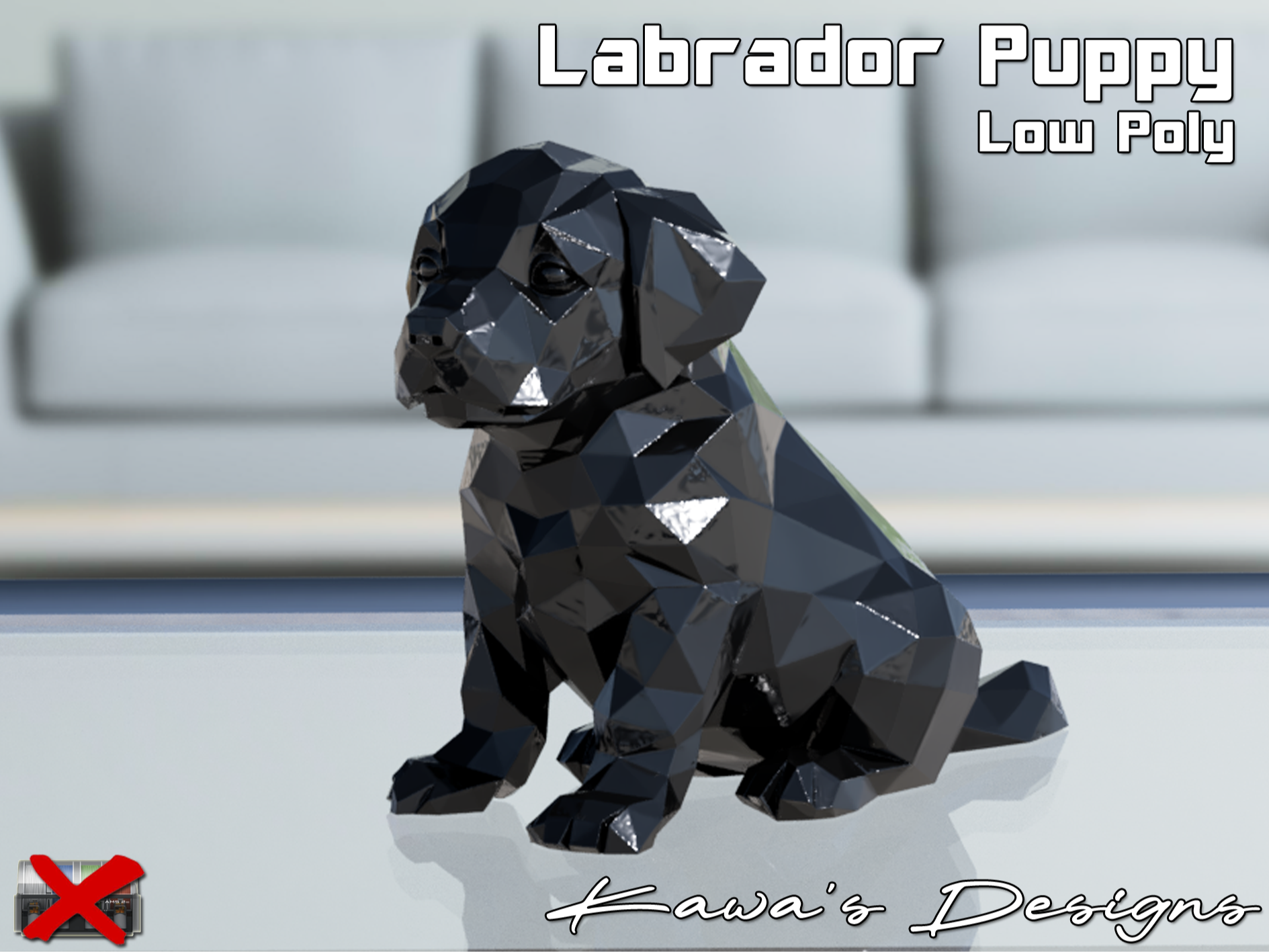 Labrador Puppy Low Poly