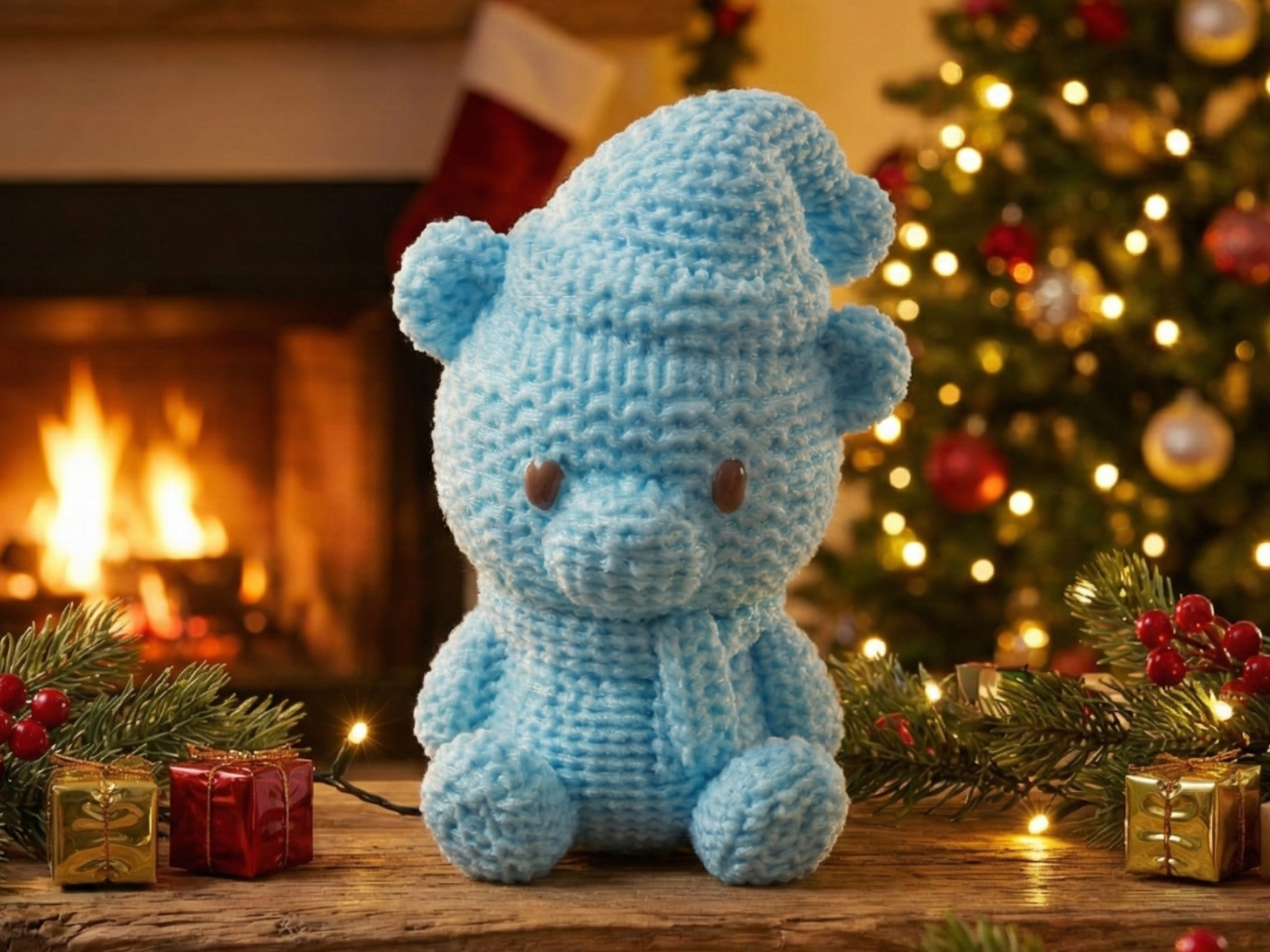 Christmas Bear (Knitted Version)