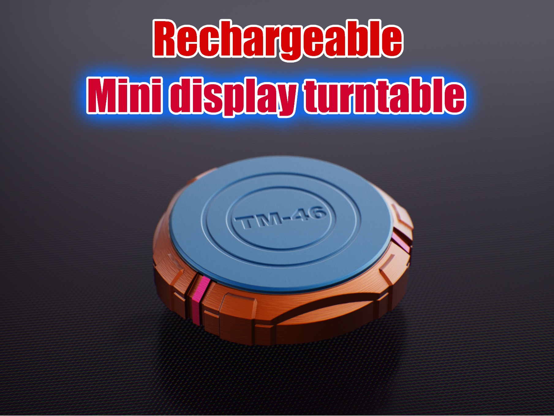 Rechargeable Mini Display turntable