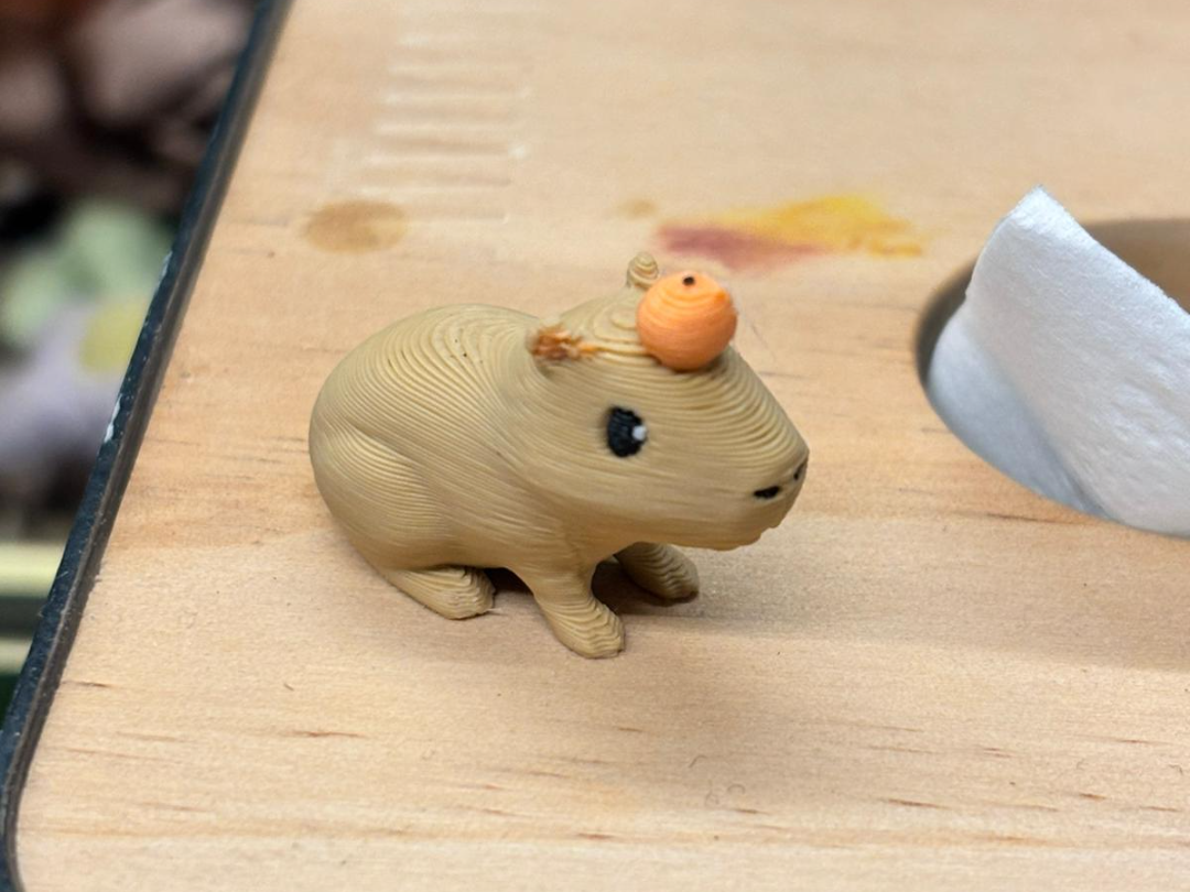Mini Capybara with Orange