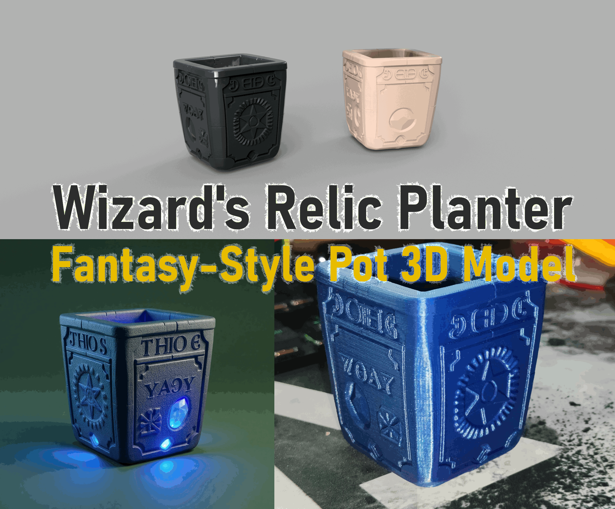 Runic Planter / Dice Cup