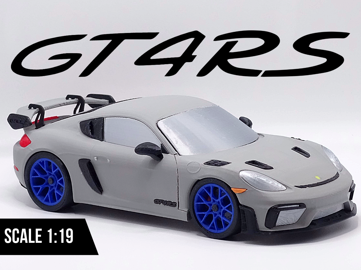 Porsche 718 GT4 RS Multi-Part Print + Full AMS