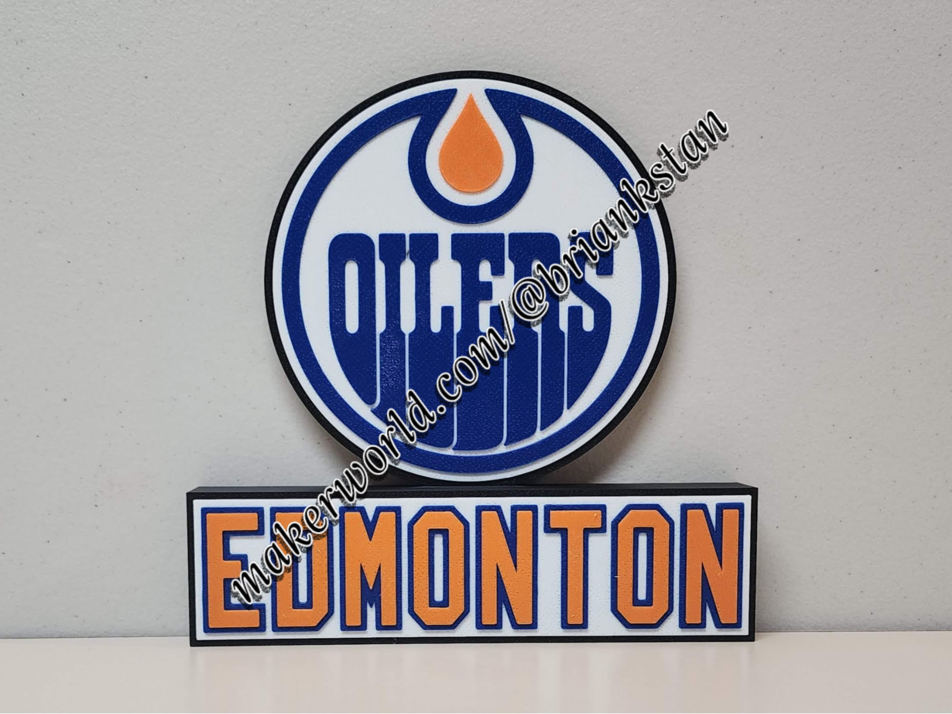 Edmonton Oilers Hockey Wall or Desk Display