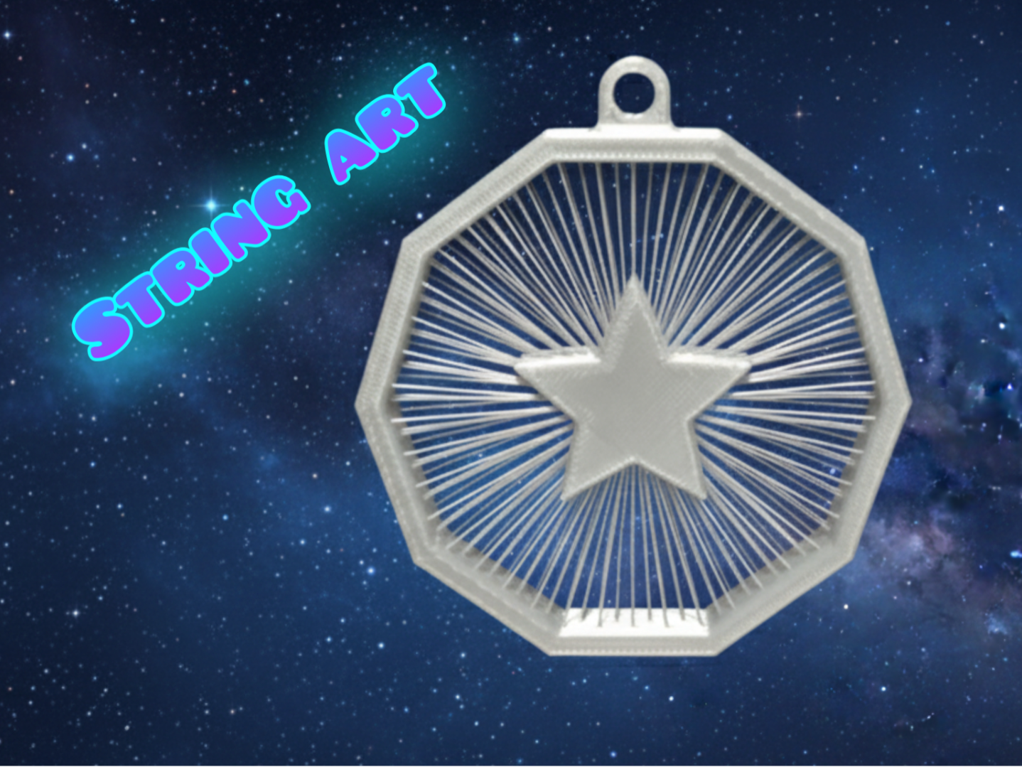Suspended star decoration