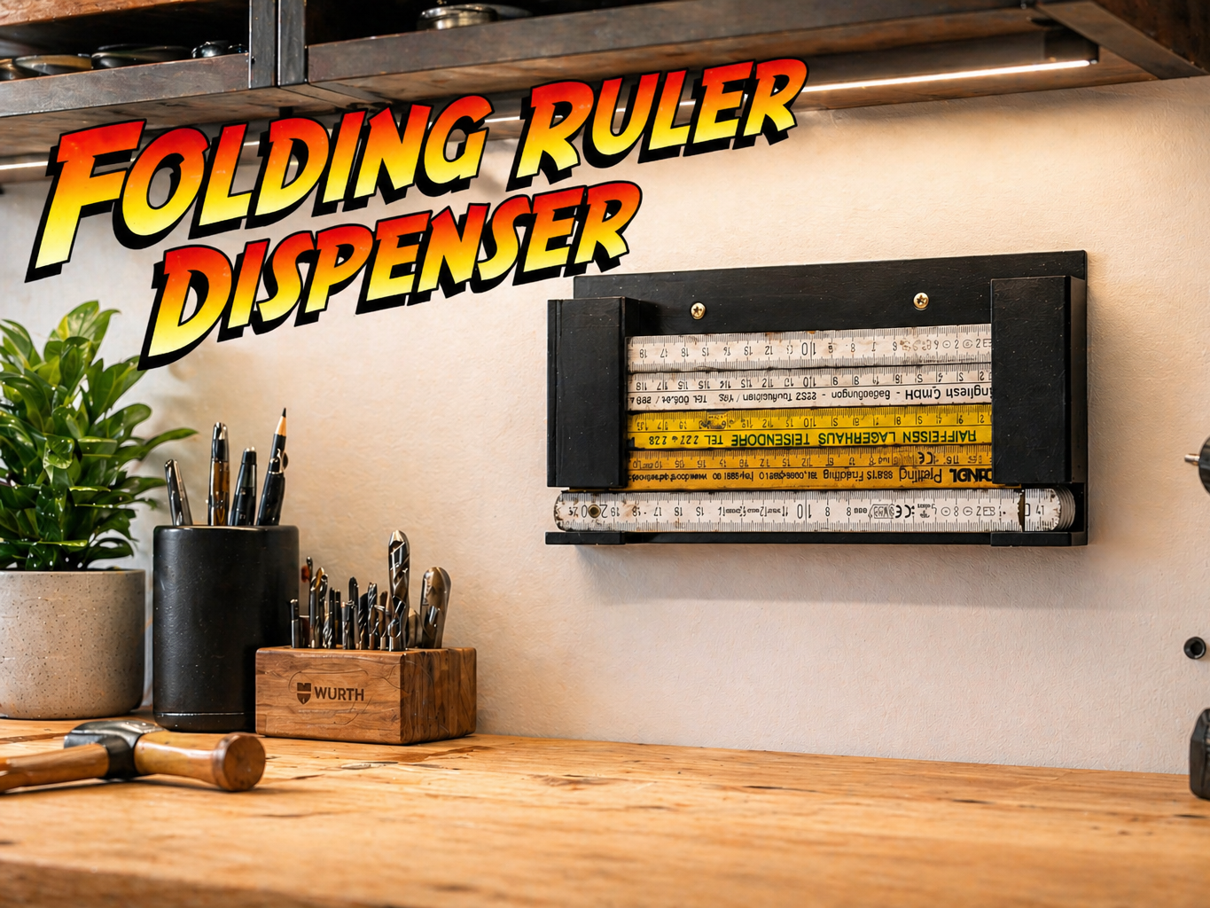 Folding Ruler Dispenser