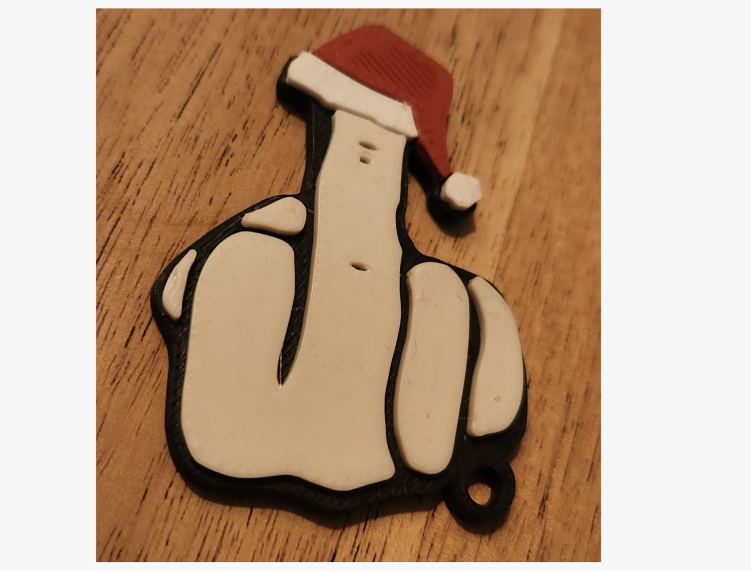 Middlefinger Christmas keychain