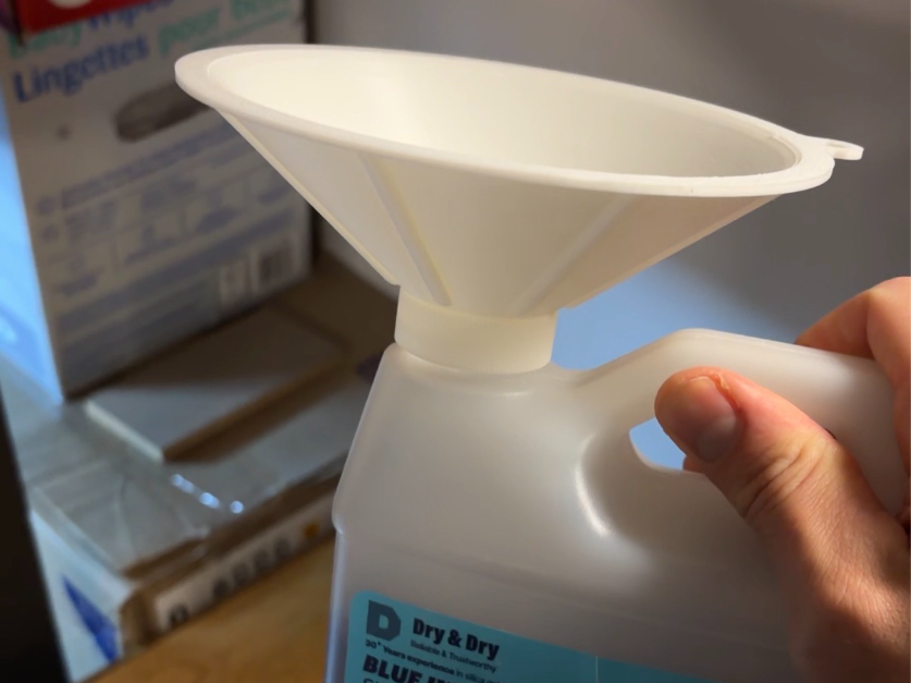 Dry & Dry 2lb Desiccant bottle threaded funnel