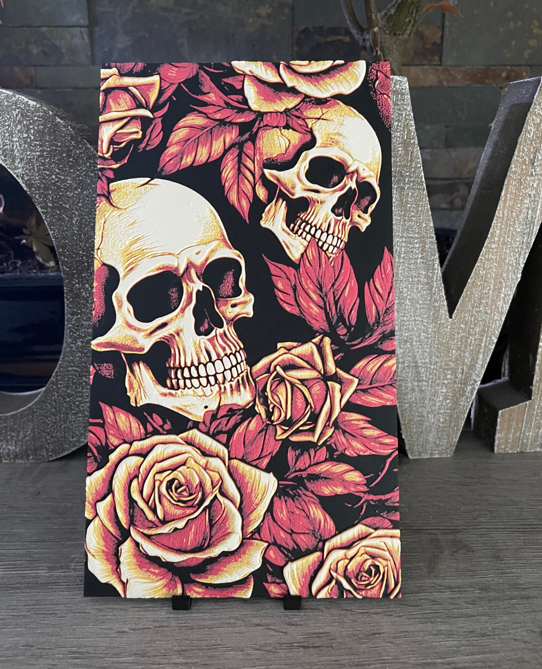 Skull Roses Art