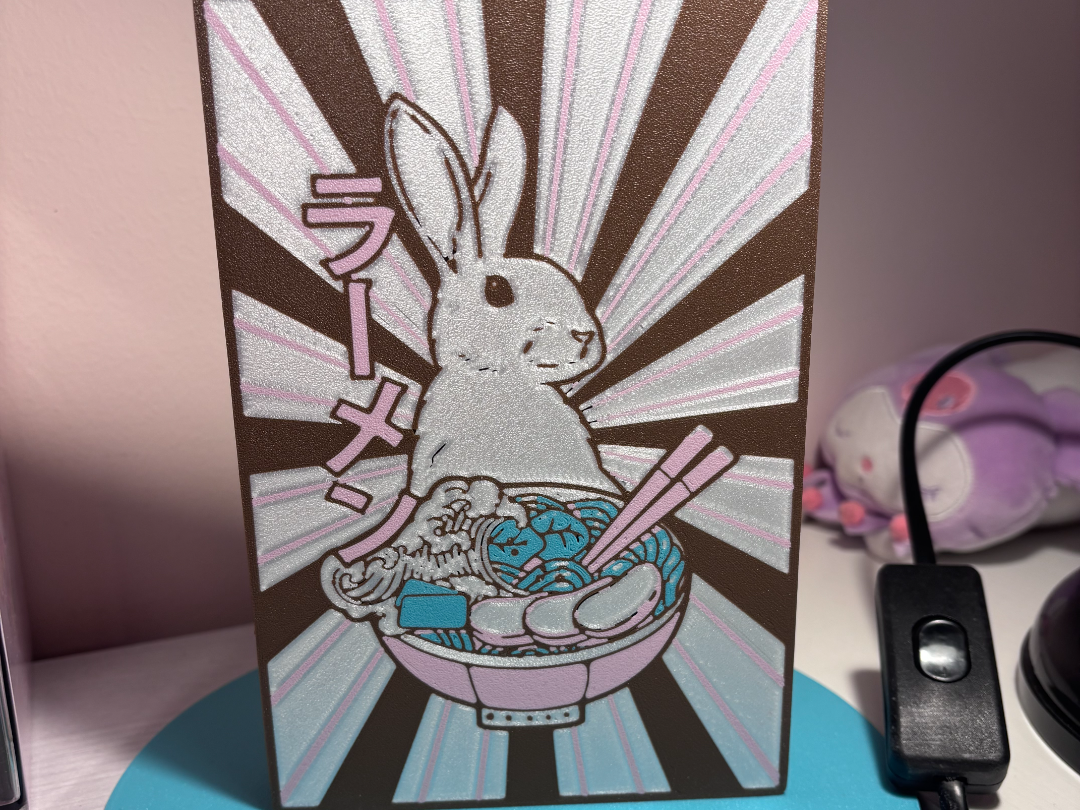 Rabbit ramen light box Coniglio ramen lightbox jap