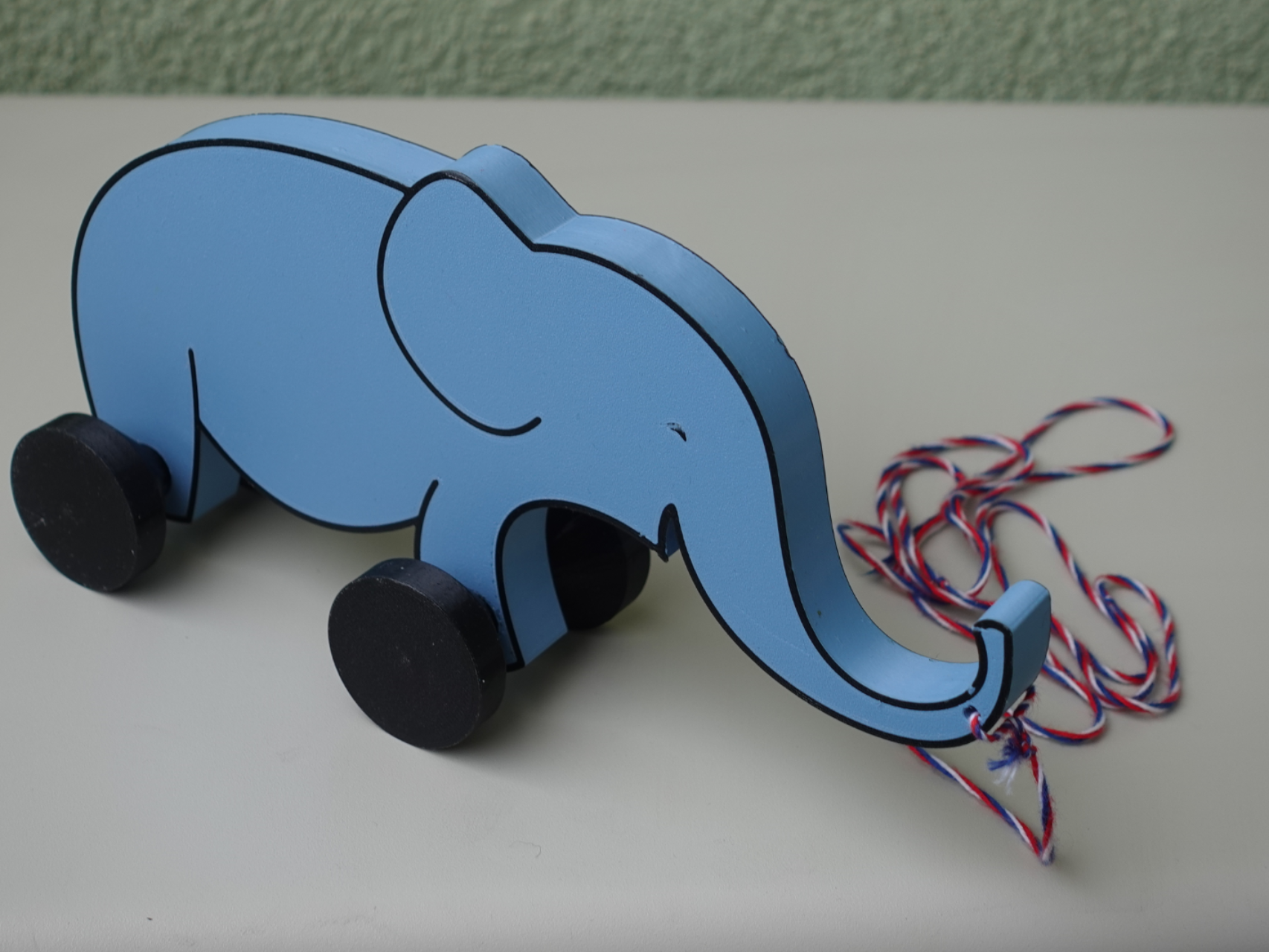 Pull-Along Elephant Toy on Wheels (Stable & Fun)