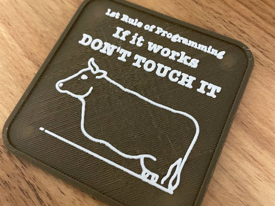 Rule of Programming - If it works, DON'T TOUCH IT
