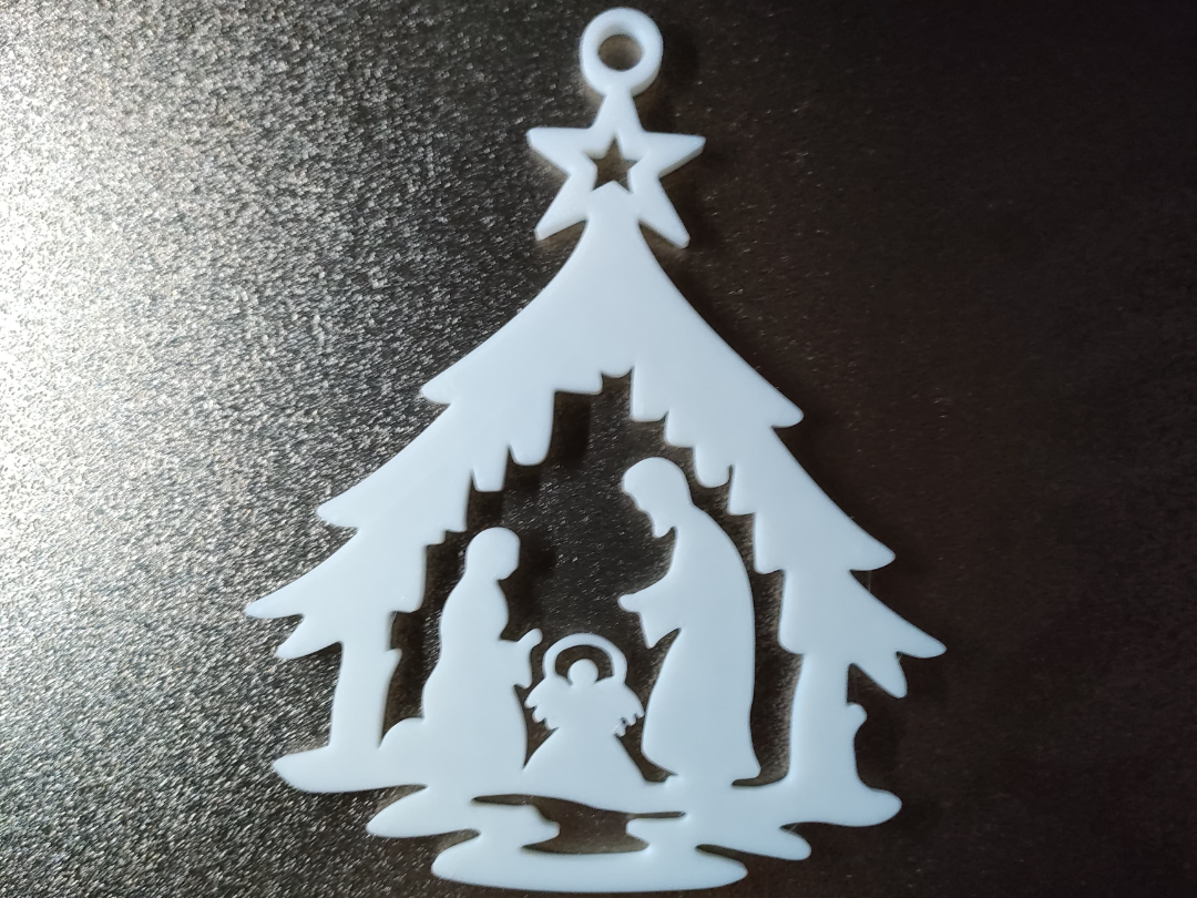 Christmas nativity ornament tree