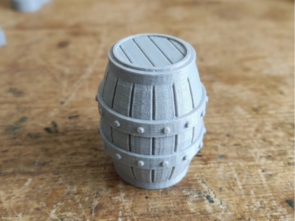 Stylized Medieval Barrel- Tabletop Scatter Terrain