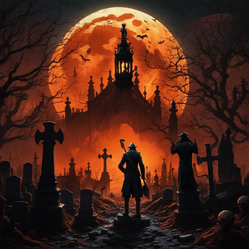 Man in the cemetery