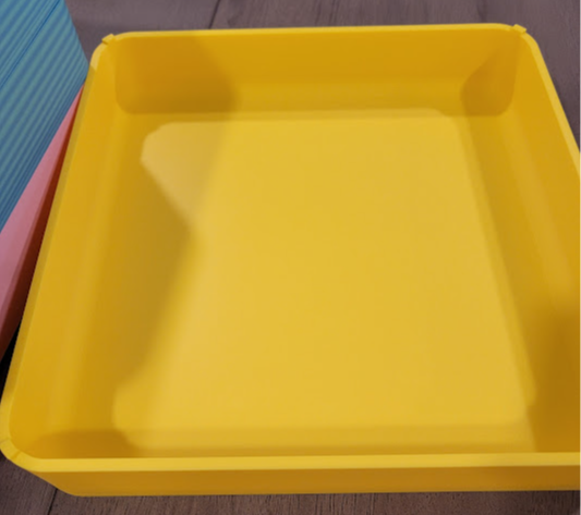 Stackable brick workbin for easy cleanup