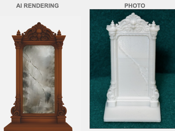 Hall Mirror (Slightly Clouded or Cracked) : #15