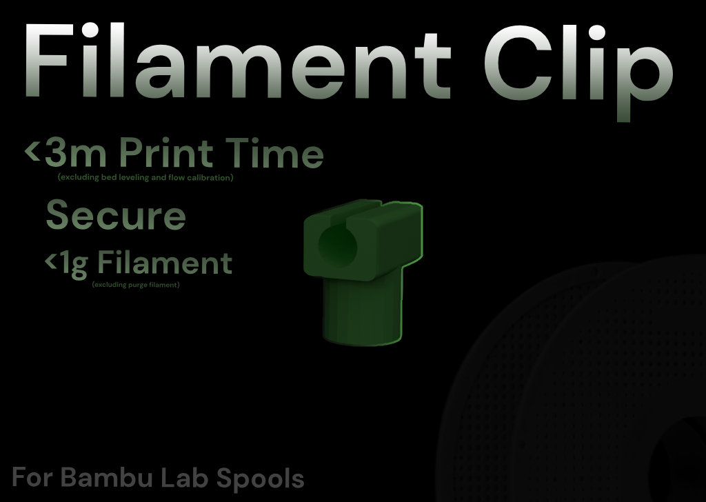Bambu Lab Filament Clip | <1g Filament | Fast