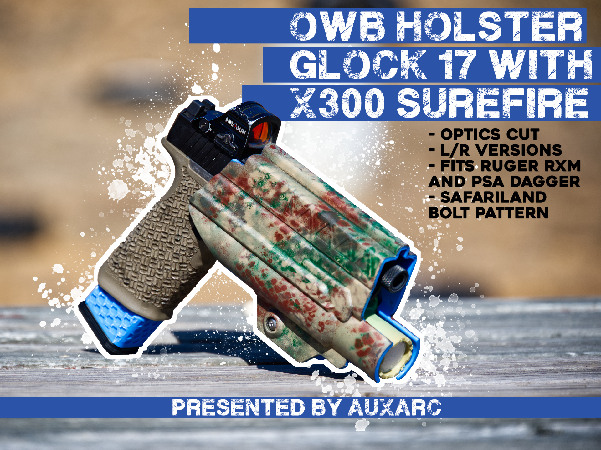 Glock 17 with X300 Surefire OWB Holster