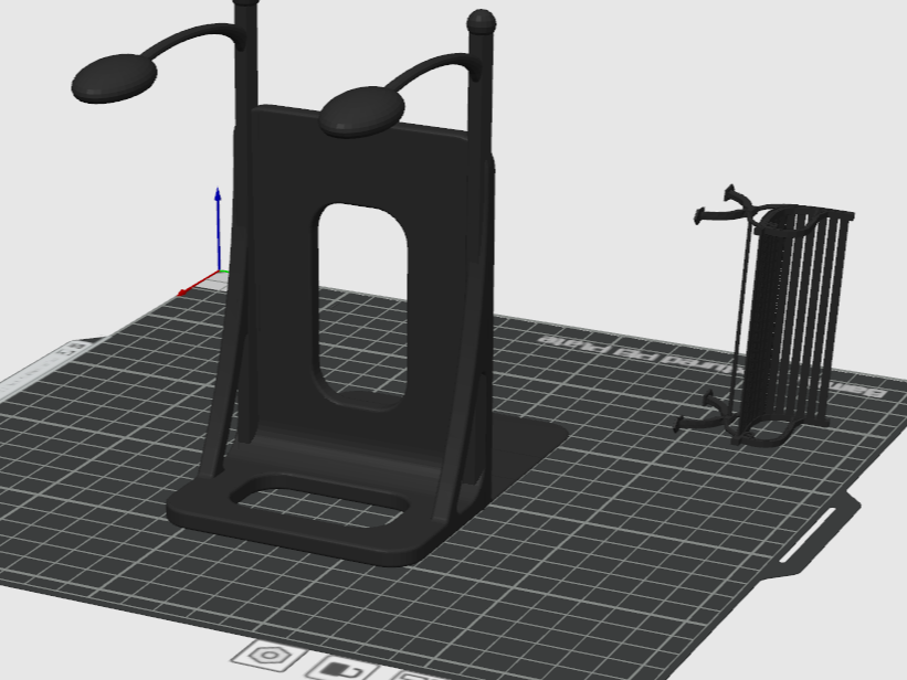Streetlight Bookend w/ Bench
