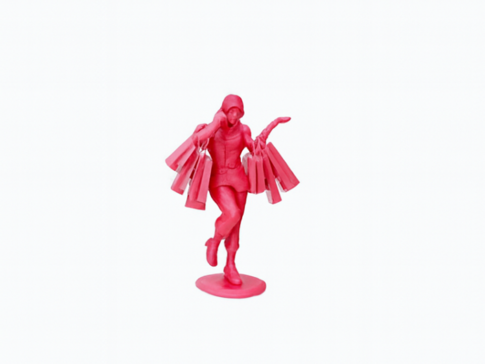 female soldat shopping funny