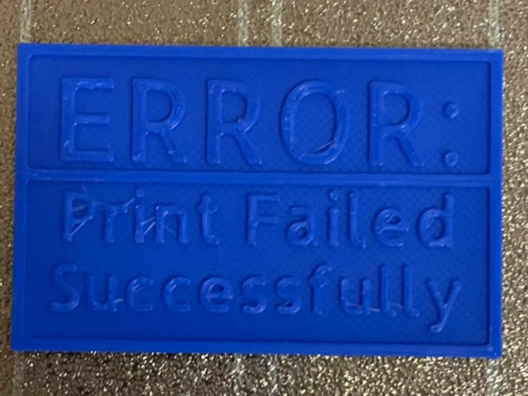 Error: Print Failed Successfully!