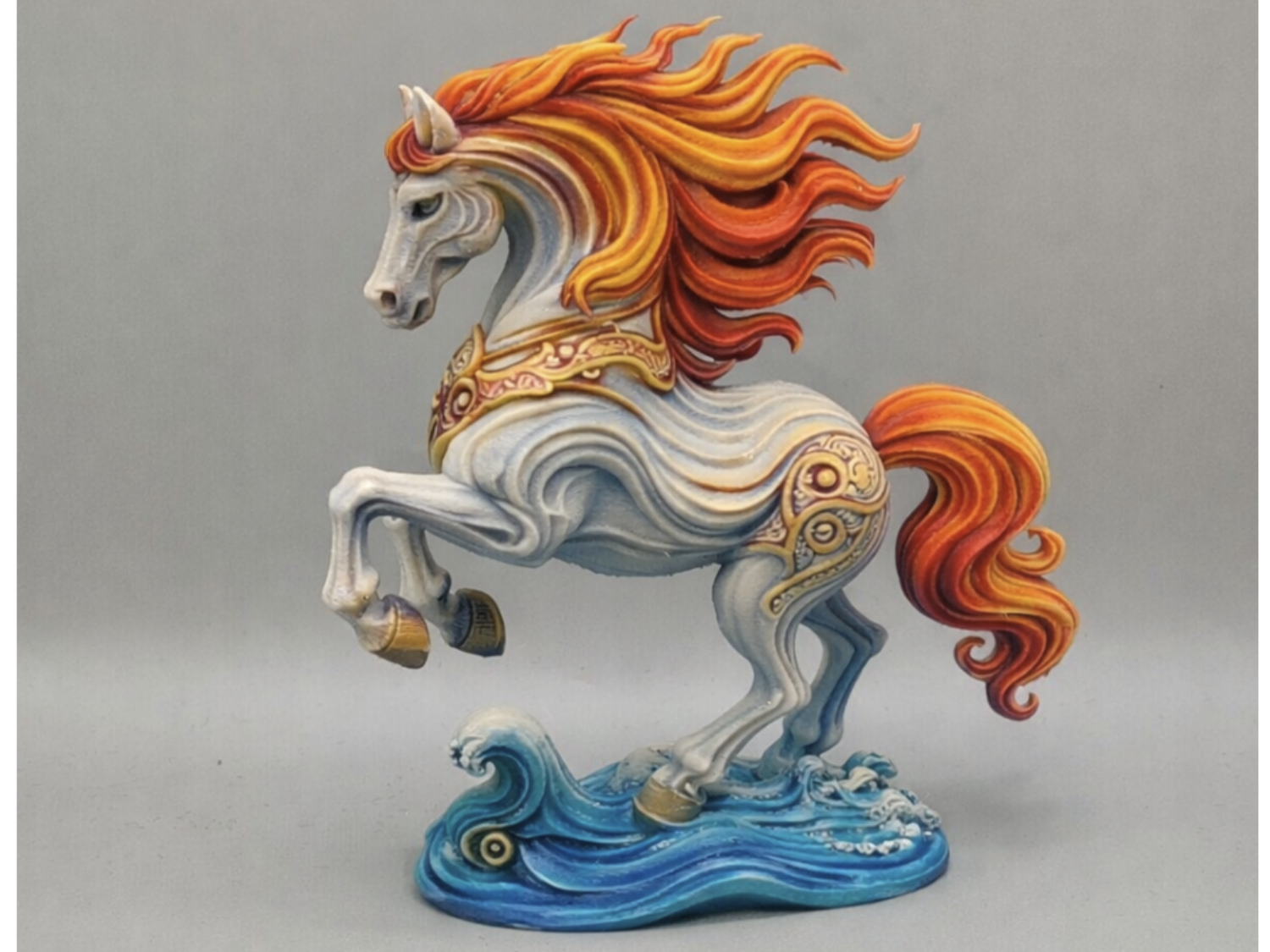 Horse wave figurine decoration