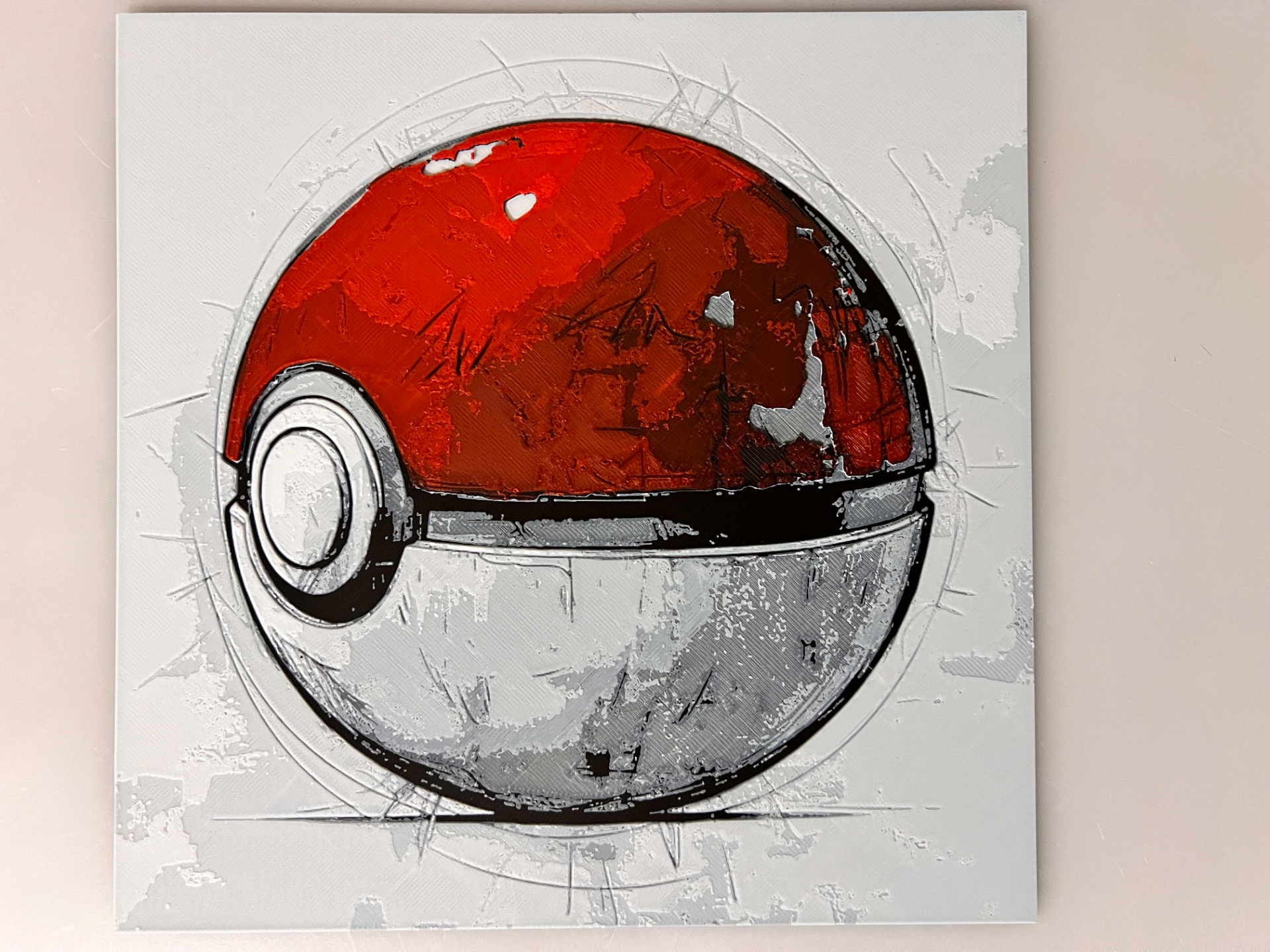 Pokemon Pokéball Scuffed and Chipped