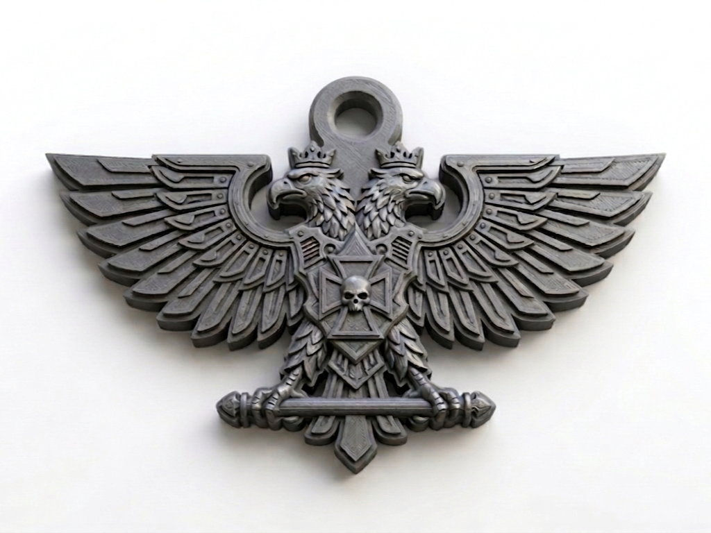 Grim Dark Doppeladler Schlüsselanhänger